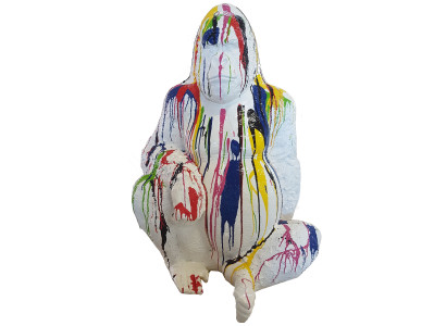 Designer Figur Statue Moderne Figuren Statuen Dekoration Deko Gorilla Garten Neu