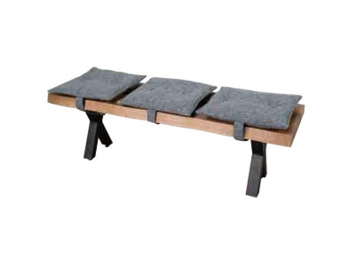 Moderne Designer-Holzbank mit gepolstertem Sitz für Esszimmer