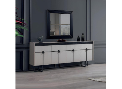 Esszimmer Möbel Sideboard mit Spiegel Design Komplett Neu Einrichtung