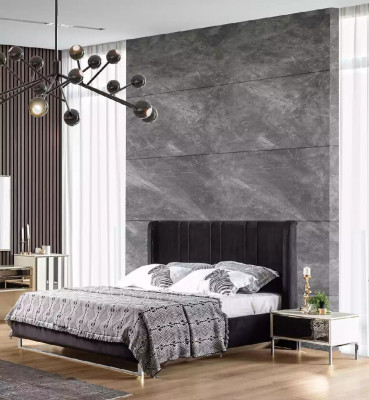 Bett 2x Nachttische 6tlg. Schlafzimmer Kleiderschrank Design Modern Luxus