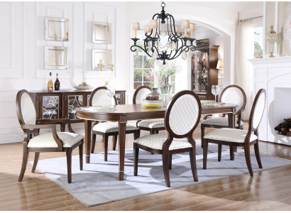 Tisch 4x Stühle 2x Stühle Sideboard 8tlg Esszimmer Set Gruppe Garnitur
