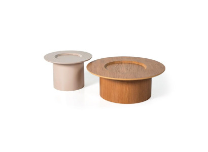 Set 2x Couchtische luxuriös Beistelltisch Designer Wohnzimmertisch Runde Tische