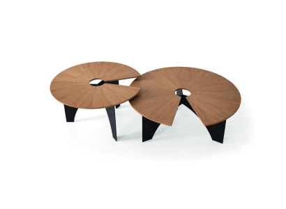 Modern Luxus Couchtisch Doppel Rund 2x Möbel Design Wohnzimmer Tisch