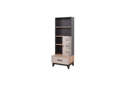 Bücherregal Schrank Kinderzimmer Regal Holz Holzschrank Grau Büro