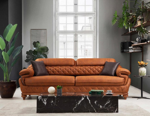 Modern Wohnzimmer Komplett Set Dreisitzer Sofa Couch Sessel Luxus Möbel