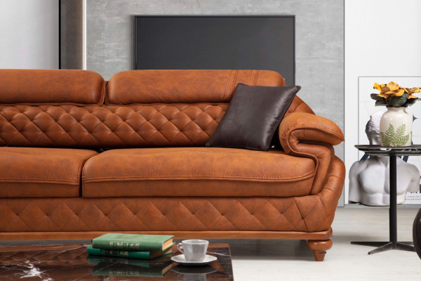 Modern Wohnzimmer Komplett Set Dreisitzer Sofa Couch Sessel Luxus Möbel