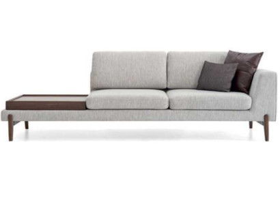 Luxus Wohnzimmer Sofa Modernen Design Holz mit Textil Lounge Club Sofa Big