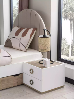 Design Kinderzimmer Komplete Bett Kindermöbel Holz Weiß Set 4tlg Neu