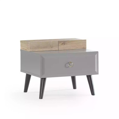 Kinderzimmer Gruppe Jugendbett Kindermöbel Bett Holz Grau Set 5tlg