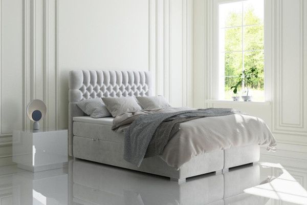 Chesterfield Doppelbett Schlafzimmer Luxus Bett Modern Möbel Boxspringbett