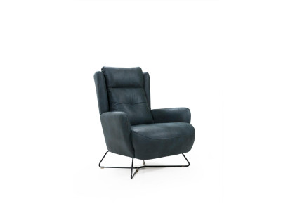 Modern Schwarz Sessel Wohnzimmer Designer Sitzmöbel Textil Polster Stoff