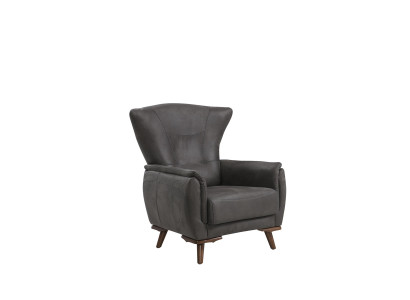 Modern Sessel Luxus Wohnzimmer Polstermöbel Grau Sitz Design Möbel