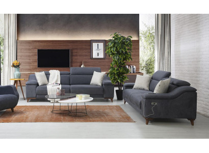 Design Dreisitzer Sofa Couch Polster Modernes Wohnzimmer Textil Sofas Neu Möbel