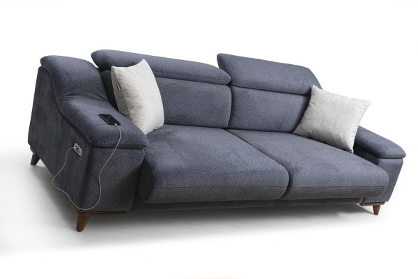 Design Dreisitzer Sofa Couch Polster Modernes Wohnzimmer Textil Sofas Neu Möbel