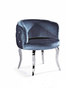 Design Stuhl Textil Esszimmer Edelstahl Sessel Stuhl Lounge-Sitzer