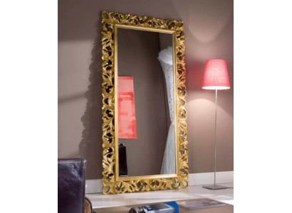 Klassischer Design Spiegel Wohnzimmer Anrichte Luxus Holz Rahmen Neu