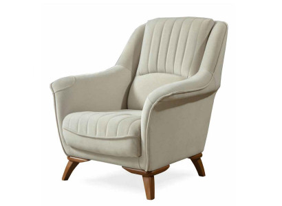 Sessel Sitz Klassisch Design Wohnzimmer Polster Einsitzer Relax Weiß