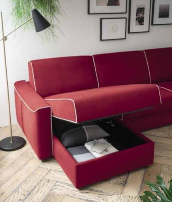Ecksofa Modern Design Sofa Focus Stoff L-Form Couch Wohnlandschaft Italien Möbel