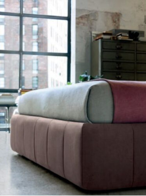 Doppelbett Bett Ehebett Design Luxus Luxur Polsterbett Designbett Textil Betten