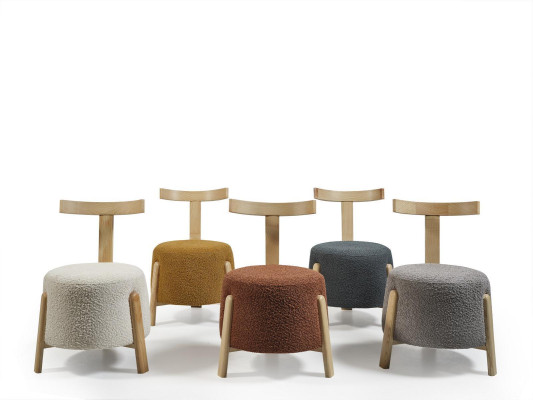 Stuhl Esszimmer Polsterstuhl Lounge Weiß Textil Sitz Sessel Holz Neu