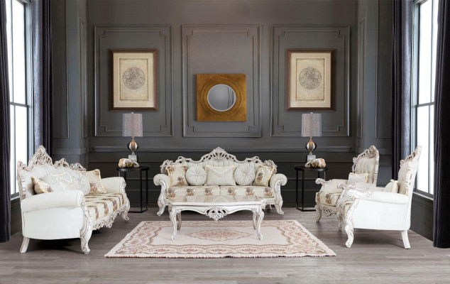 Luxus Dreisitzer Couch Polster Möbel Samt Barock Rokoko 3 Sitz Sofa
