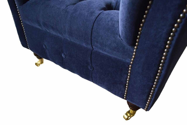 Chesterfield Textil Sessel 1 Sitzer Sofa Polster Design Luxus Modern