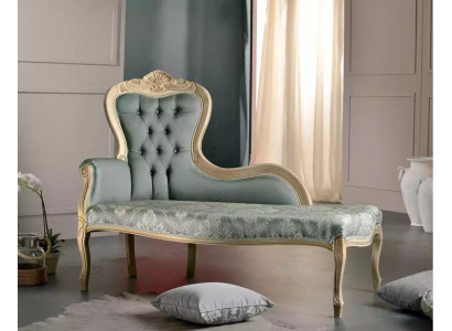 Luxus Möbel Chaiselongue Wohnzimmer Klassischer Design Textil Polster