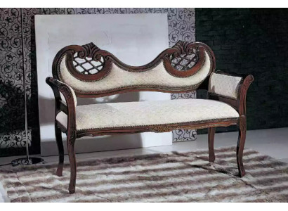Wohnzimmer Luxus Bank Polster Stoff Textil Sitzmöbel Polsterbank