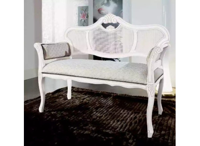 Bank Wohnzimmer Klassischer Sitzbank Stoff Textil Möbel Sitzbänke Bänke