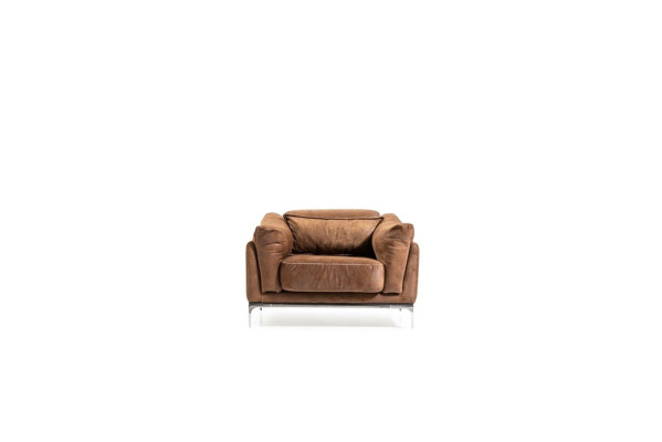 Sessel in Braun Modern Style Mittel gepolstert Luxuriös Bequem Einsitzer