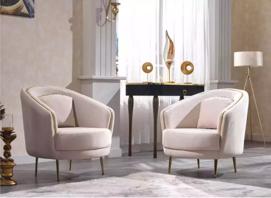 Designer Sofagarnitur 3+3+1 Sitzer Sofa Stoff Garnitur Polster Set Modern