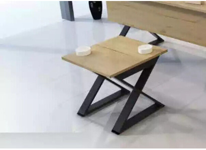 Designer Quadratischer Brauner Couchtisch Ablagetisch Beistelltisch