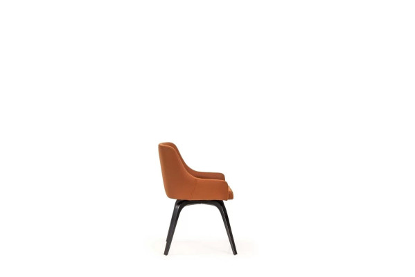 Essecke Essgruppe Esszimmer Esstisch Stühle Set 7tlg Tisch Orange Holz