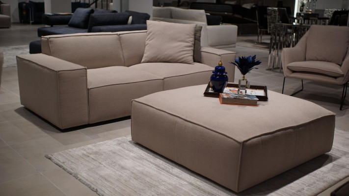 Wohnzimmer Möbel Luxus Komplett 2tlg Design Sofa Dreisitzer Einrichtung Hocker