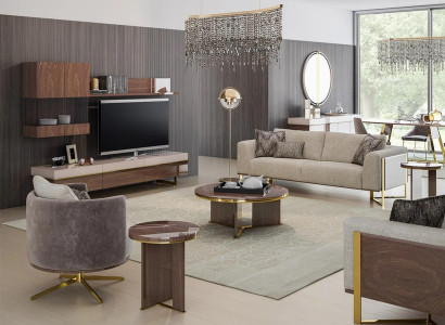 Wohnzimmer Sofagarnitur Polstermöbel Dreisitzer Sofa Couch Design Sessel