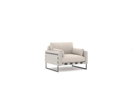 Modern Polster Stoff Textil Sessel Luxus Polstermöbel Designer Wohnzimmer