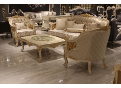 Moderne luxus Sofagarnitur set 2x Sofa 3 Sitzer Wohnzimmer Set Edlem Stuhl