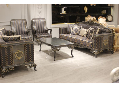 Luxus Wohnzimmer Set Sofagarnitur 3+3+1+1 Sitzer, bequemem 2x Sessel Neu