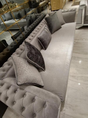 Luxuriöse Bequeme Wohnzimmer Möbel Sofagarnitur 3+3 2x Sofa 3 Sitzer Neu