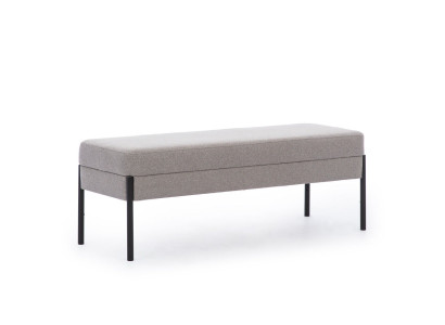 Graue Schlafzimmer Sitzbank Designer Holzgestell Textil Polsterbank