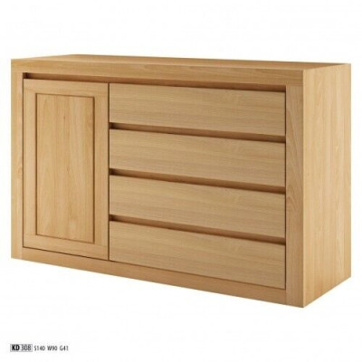 Anrichte Kommode Massivholz Schränke Echtes Holz 140x90cm Kommoden Schrank Eiche