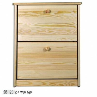 Schuhschrank 4 Fach Kommode Echtholz Massive Möbel Schuhkipper Regal