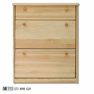 Schuhtruhe aus echtem Holz handgefertigte Schuhkipper Schuhtruhe aus 3 Schubladen