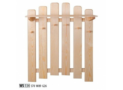 Garderobe Wandgarderobe mit 6 Haken, Wandpaneel Flurgarderobe Garderobenpaneel