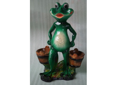 Design Vase Frosch Skulptur Statue Statuen Figuren Skulpturen Garten