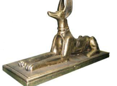 Ägyptische Figur Schakal Anubis aus Kunststoff Groß god of death Dekoration 23cm