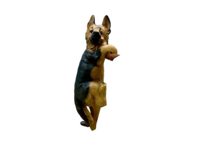 Deko Figur Statue Skulptur 28 cm FIguren Statuen Skulpturen Garten Hund (A147)