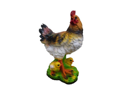 Huhn Vogel Figur Statue Garten Dekoration Skulptur Deko Skulpturen