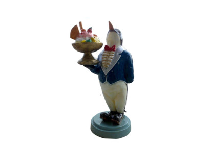 Ice Cream Figur Statue Aufsteller Eisdiele Pinguin Gastronomie Statuen 175cm Neu