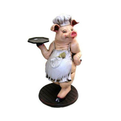 Schwein Butler Figur Statue Figuren Statuen Skulptur Restaurant Hotel 137cm Neu